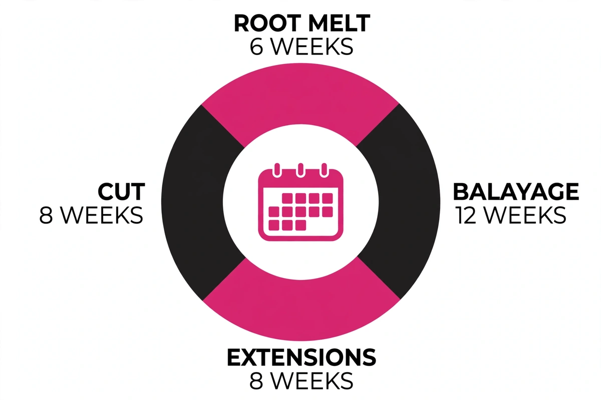 The colour cycle: the natural rebooking rhythm for cuts, colour and extensions