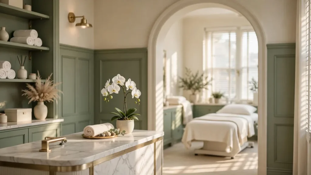 Med spa advertising inspiration, premium UK aesthetics clinic reception