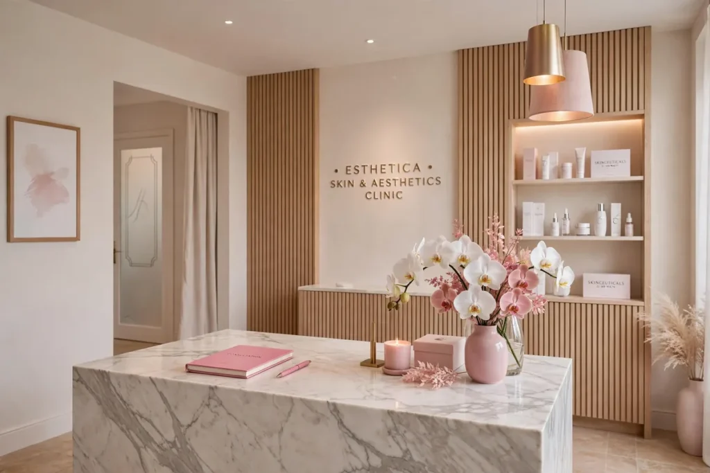 Medical spa digital marketing guide for UK aesthetics clinics, premium clinic interior