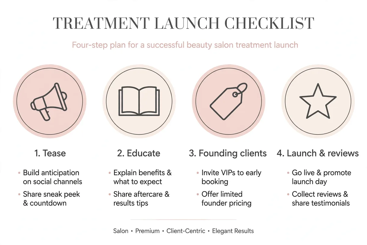 Four-step new beauty treatment launch checklist