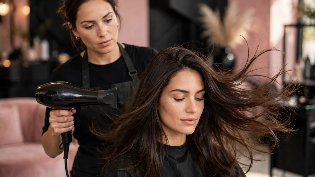 Hair stylist at work, stylist pages let clients book their favourite