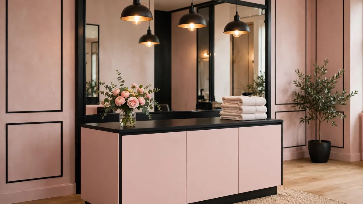 Hair salon reception, real details build trust on your website