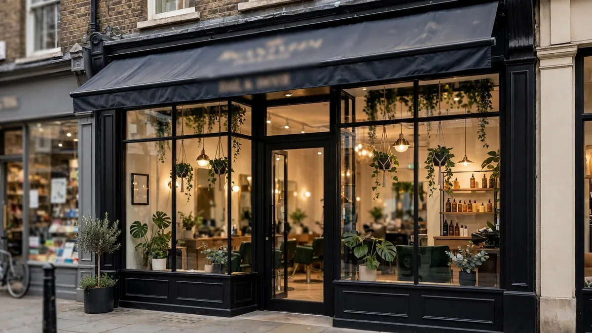 UK hair salon storefront, local SEO starts with location signals