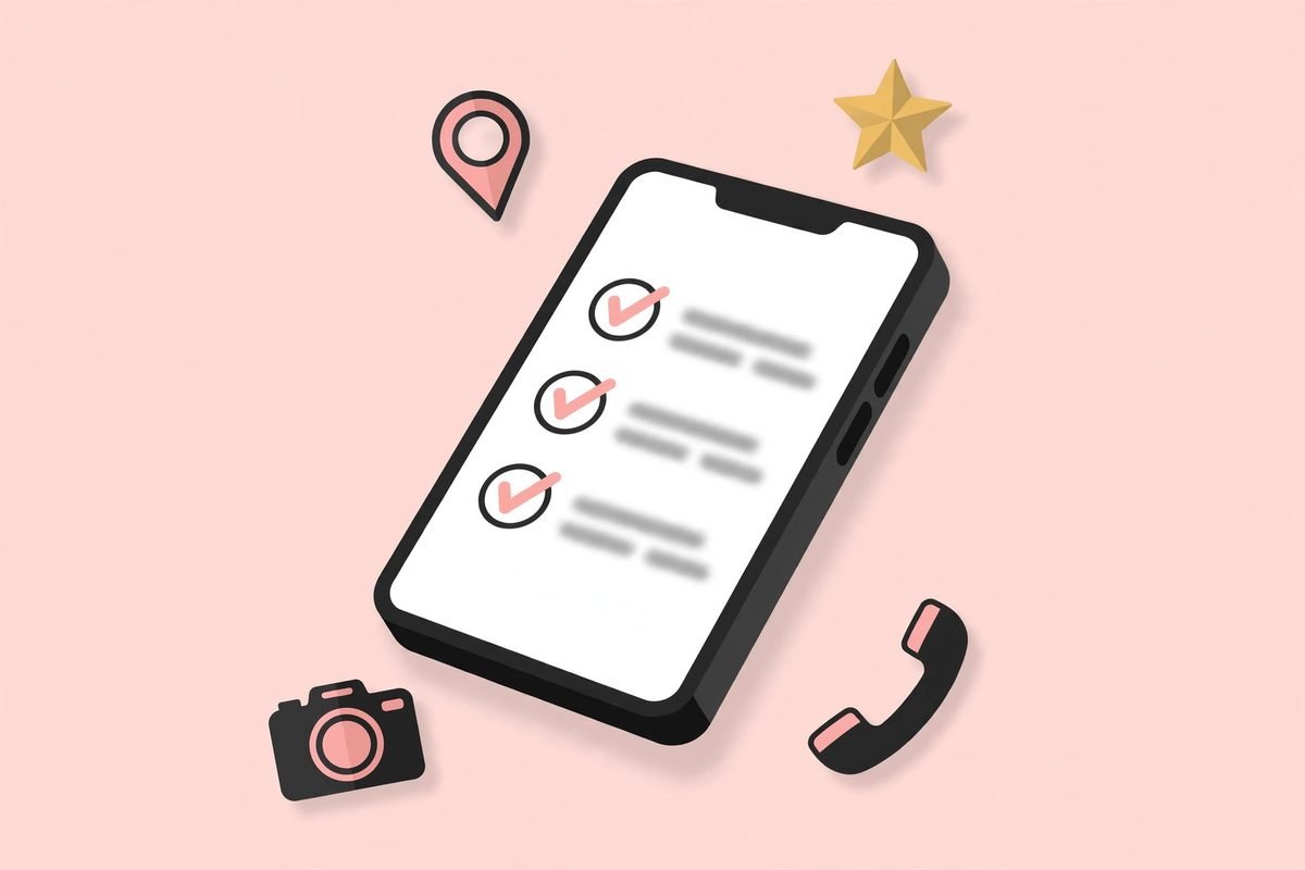 Google Business Profile checklist for salons — claim, verify, add prices and photos