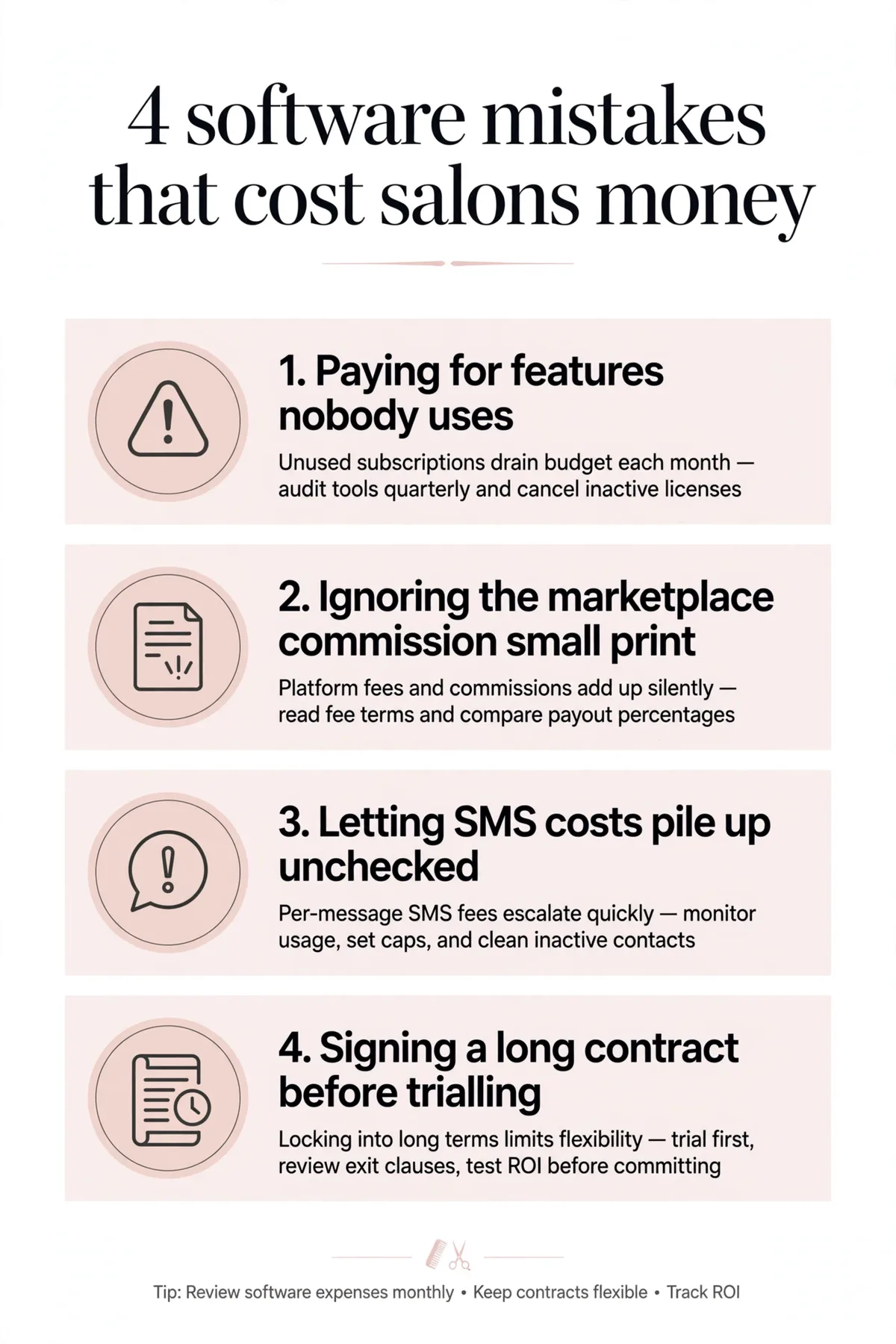 Four software mistakes that cost salons money