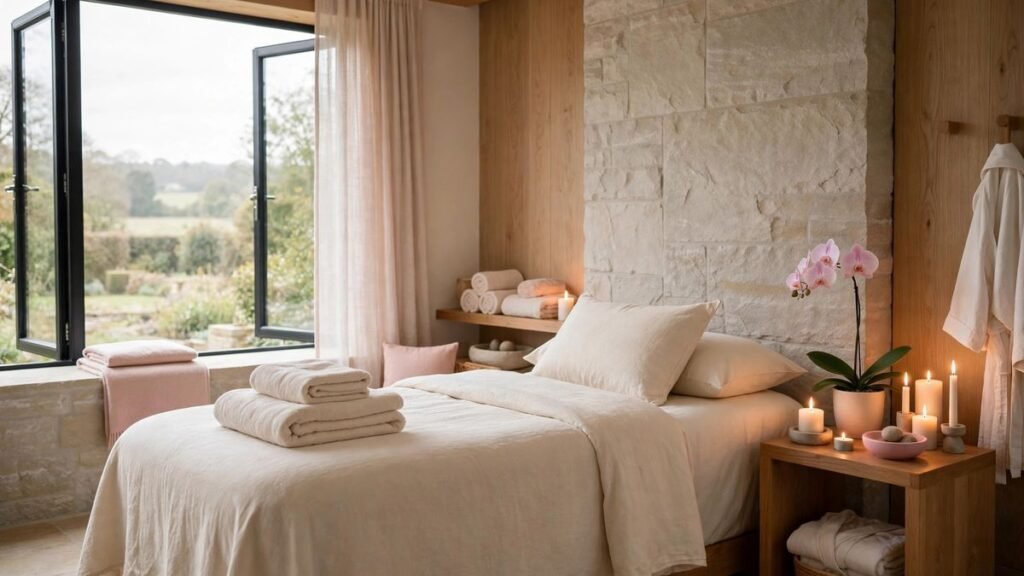 Spa marketing ideas for UK spas, serene treatment room that sells the feeling
