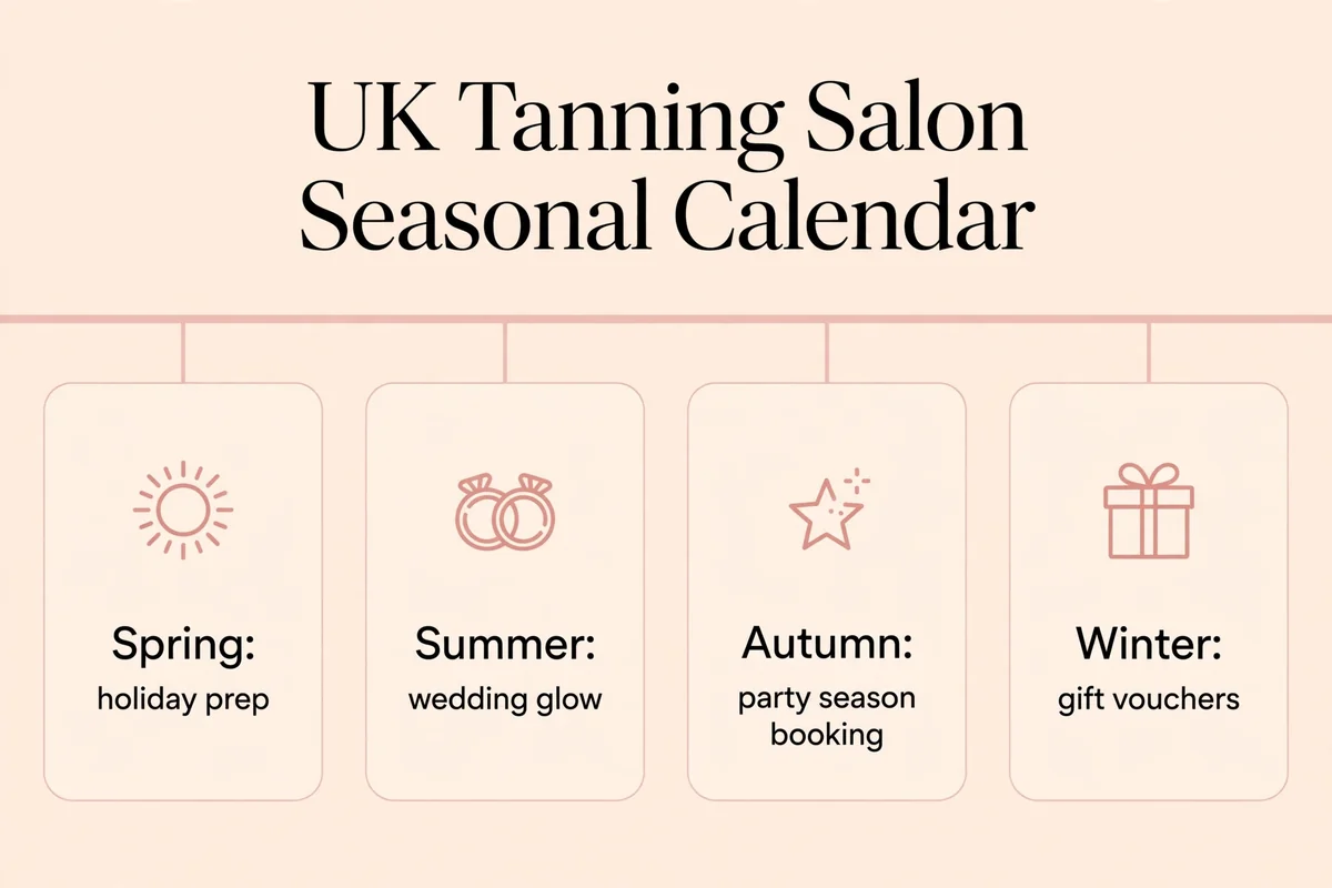 UK tanning salon seasonal campaign calendar