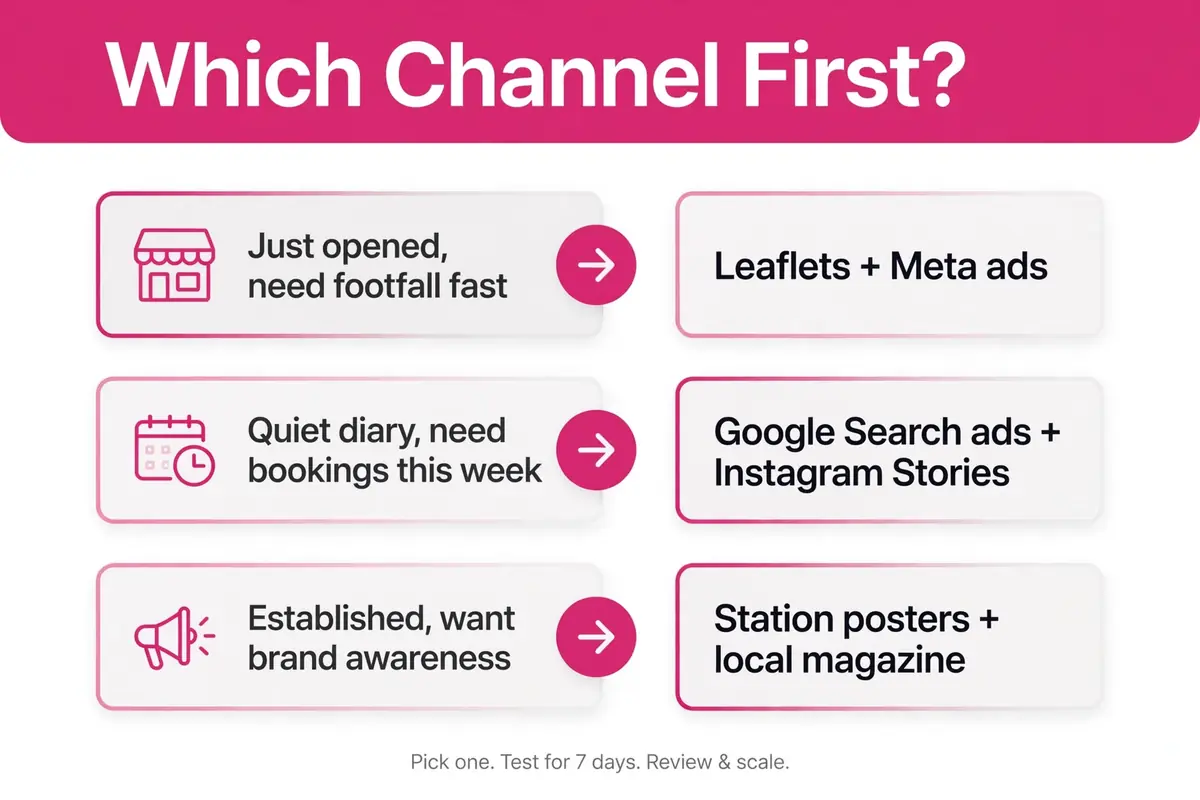 Decision framework for choosing your first local advertising channel
